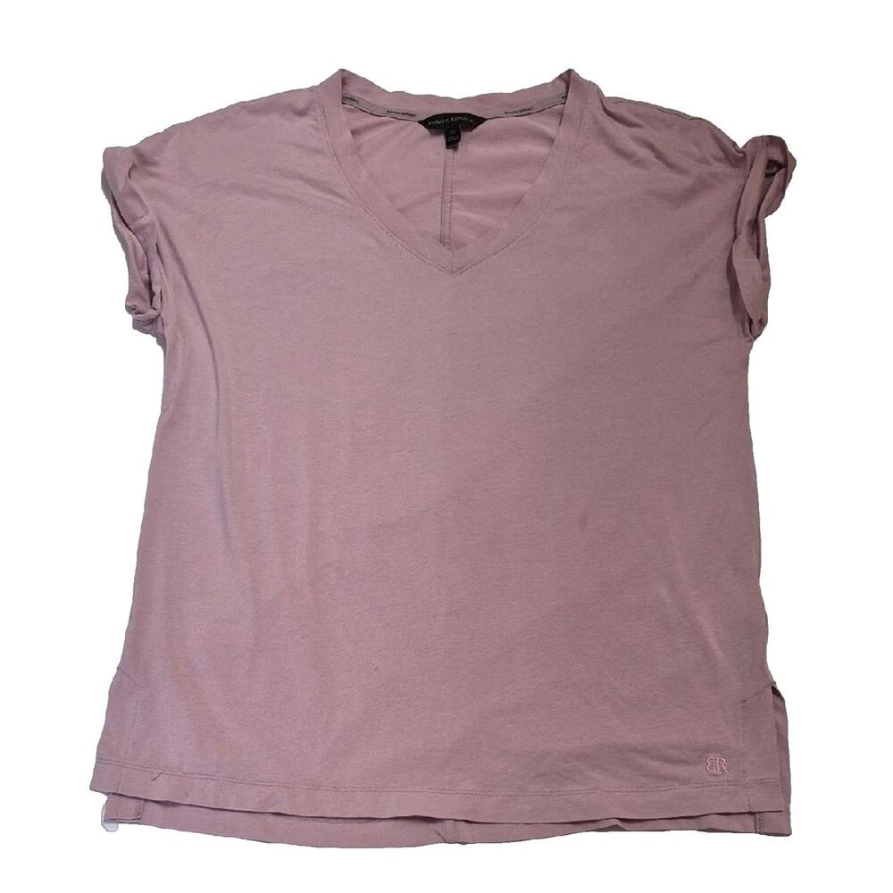 Banana Republic Lavender V-Neck Tunic Top M Medium Purple Soft Modal Casual